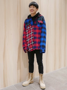 「GAP（ギャップ）のアイテム（パンツ）」を使った、yusukeさん（メンズ・171cm）の秋コーディネート