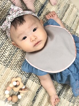 「3ヶ月」｜「アイテム（チュニック）」を使った、hikariさん（キッズ・60cm）の秋コーディネート