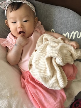 「アイテム（その他ベビー用品）」を使った、hikariさん（キッズ・60cm）の秋コーディネート
