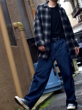 「upperhights（アッパーハイツ）のアイテム」を使った、Ryo さん（メンズ・168cm）の秋コーディネート