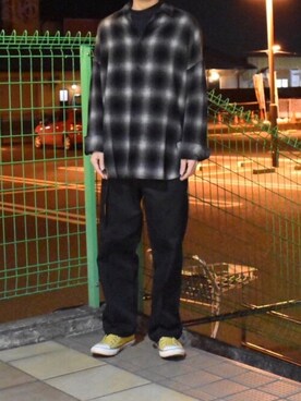 「YSTRDY's TMRRW（イエスタデイズトゥモロー）のアイテム（パンツ）」を使った、Ryo さん（メンズ・168cm）の春コーディネート