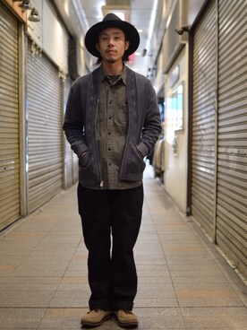 「へザー」｜「アイテム（チノパンツ）」を使った、kenshinさん（メンズ・162cm）の春コーディネート
