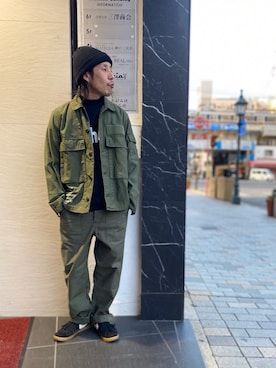 「schott（ショット）のSchott/ショット/ARMY FATIGUE PANTS/アーミー ファティーグ パンツ（その他パンツ）」を使った、kenshinさん（メンズ・162cm）の冬コーディネート