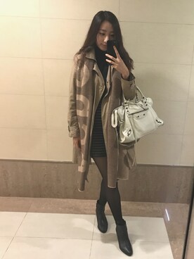 「BALENCIAGA」｜「アイテム（ブーティ）」を使った、winiさん（レディース・166cm）の冬コーディネート