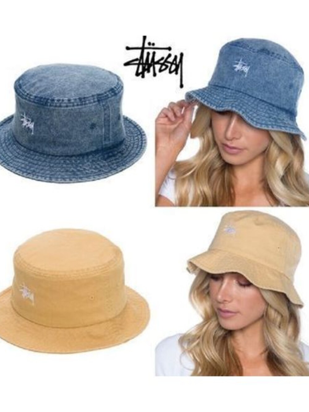 「stussy、帽子」｜「STUSSYの【STUSSY】キュートなバケットハットGraffiti Bucket Hat（キャスケット、その他）」を使った、井村江梨果さん（レディース・161cm）の春コーディネートの1枚目の写真