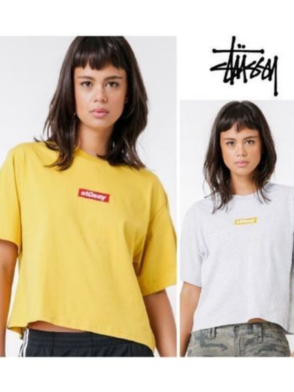 「stussy、Tシャツ、夏コーデ、半袖シャツ」｜「GIVENCHYの【STUSSY】New!シンプルクロップ丈TシャツGoldie Crop T-Shirt（Tシャツ/カットソー、その他）」を使った、井村江梨果さん（レディース・161cm）の春コーディネートの1枚目の写真