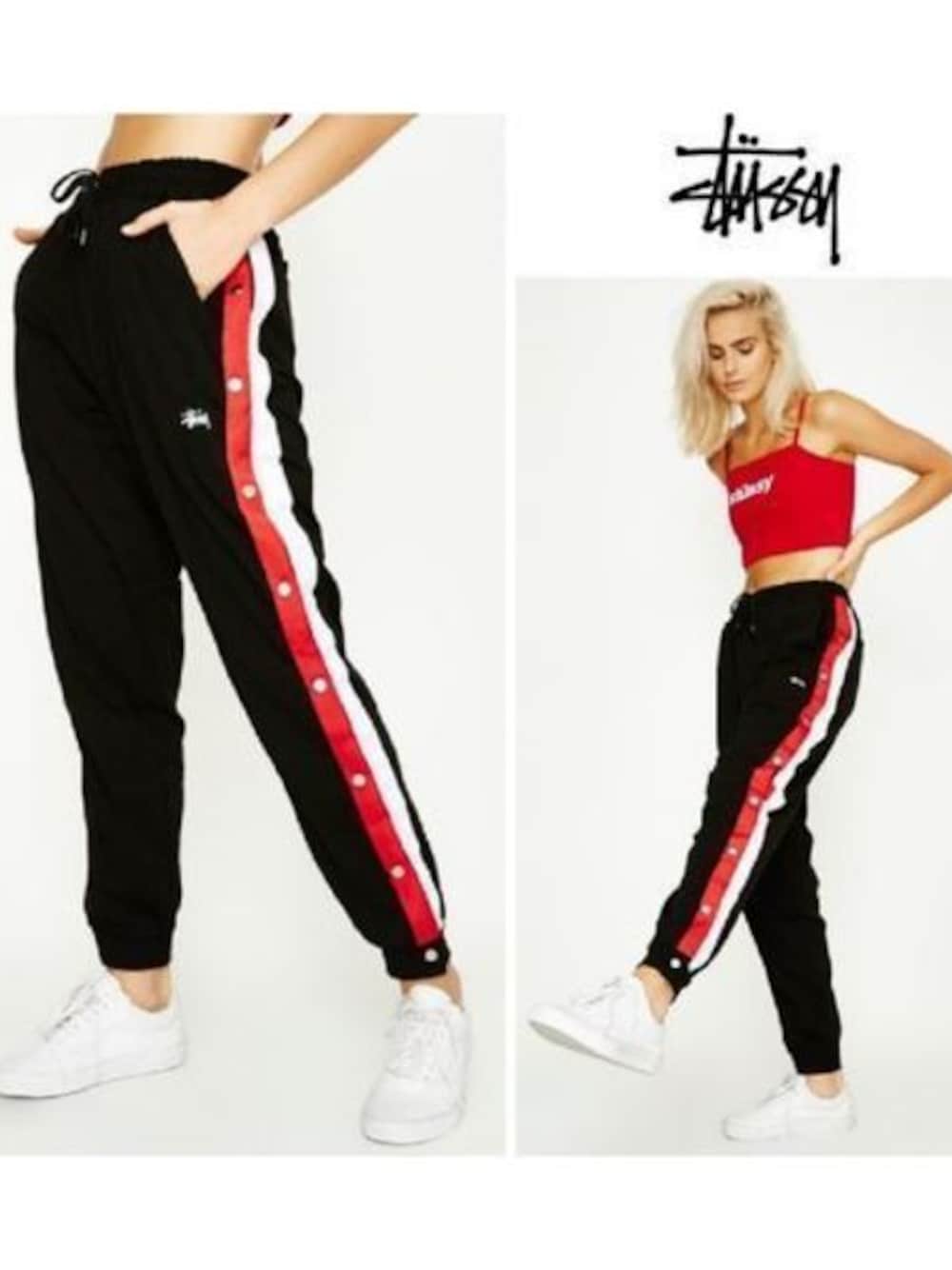 「stussy、春コーデ、ズボン」｜「GIVENCHYの【STUSSY】大人気♪リラックスフィットトラックパンツJoni （Tシャツ/カットソー、その他）」を使った、井村江梨果さん（レディース・161cm）の春コーディネートの1枚目の写真