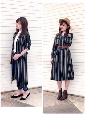 「OFUON le MK（オフオンルエムケー）のアイテム」を使った、nakayamaさん（レディース・166cm）の秋コーディネート