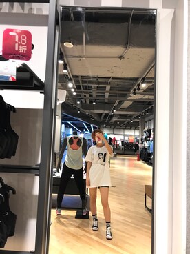 「PUMA（プーマ）のアイテム（カーゴパンツ）」を使った、我是真的皮阿さん（レディース・165cm）の冬コーディネート