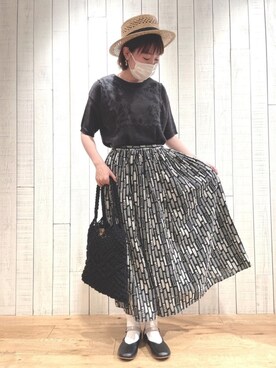 レディース新品　TSUHARU ツハルSM2 旅する花の刺繍スカート　サマンサモスモス