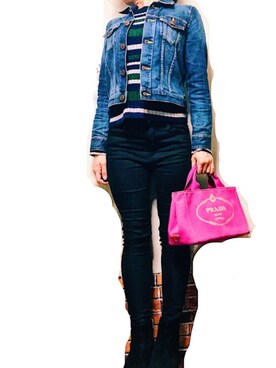 「RED CARD TOKYO（レッドカード）のアイテム（ジャケット/アウター）」を使った、＊s＊さん（レディース・154cm）の春コーディネート