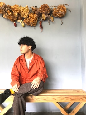 「RAGEBLUE（レイジブルー）のアイテム（その他アウター）」を使った、まーしーさん（メンズ・166cm）の夏コーディネート