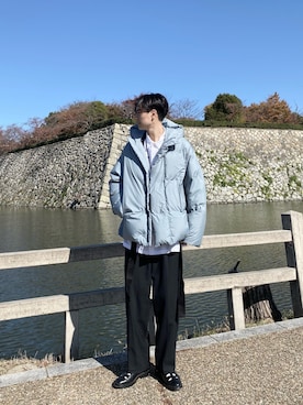 「OAMC（オーエーエムシー）のアイテム（ダウンジャケット/コート）」を使った、Tさん（メンズ・176cm）の秋コーディネート