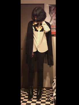 「ウエスタンシャツ」｜「アイテム（その他アウター）」を使った、miriiさん（レディース・165cm）の秋コーディネート
