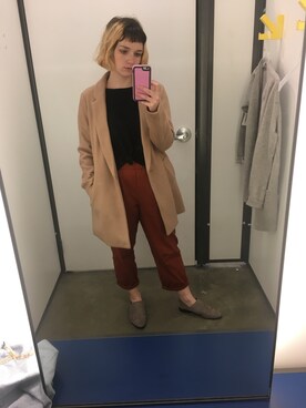 「OLD NAVY（オールドネイビー）のアイテム（モッズコート）」を使った、Katyさん（レディース・157cm）の冬コーディネート