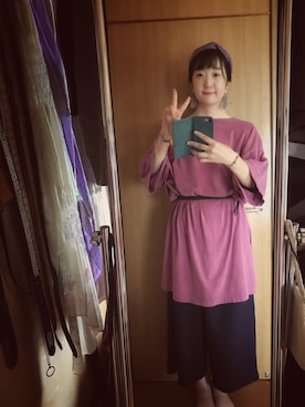 「niko and...（ニコアンド）のアイテム（チュニック）」を使った、ふみかさん（レディース・164cm）の秋コーディネート