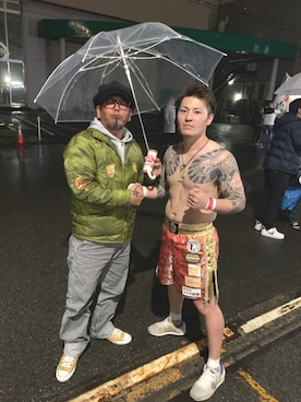 「東洋エンタープライズ（トーヨーエンタープライズ）のアイテム（ダウンジャケット/コート）」を使った、半ちゃんさん（メンズ・175cm）の春コーディネート