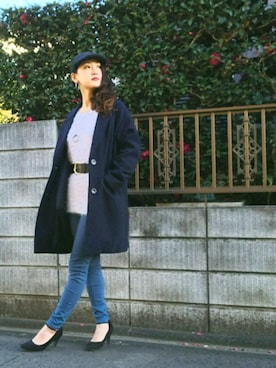 「大晦日」｜「アイテム（チェスターコート）」を使った、おるたんさん（レディース・162cm）の冬コーディネート