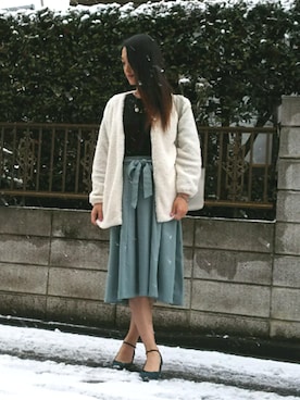 「ドレスキップ」｜「アイテム（その他アウター）」を使った、おるたんさん（レディース・162cm）の冬コーディネート