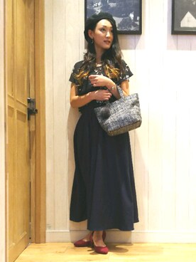 「ドレスキップ」｜「アイテム（ハンチング/ベレー帽）」を使った、おるたんさん（レディース・162cm）の秋コーディネート