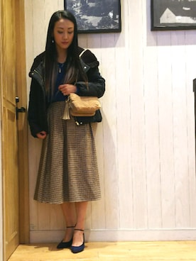 「ドレスキップ」｜「アイテム（その他アウター）」を使った、おるたんさん（レディース・162cm）の冬コーディネート