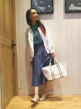 「ドレスキップ」｜「アイテム（ブルゾン）」を使った、おるたんさん（レディース・162cm）の春コーディネート