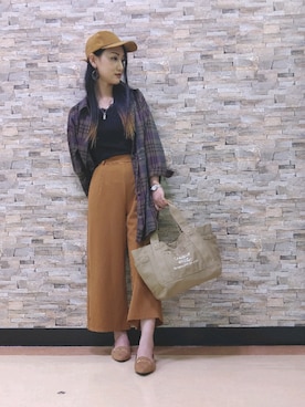 「ドレスキップ」｜「アイテム（チュニック）」を使った、おるたんさん（レディース・162cm）の秋コーディネート