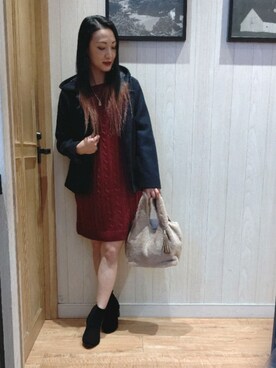 「ドレスキップ」｜「アイテム（その他アウター）」を使った、おるたんさん（レディース・162cm）の冬コーディネート