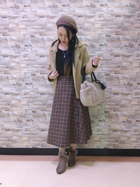 「ドレスキップ」｜「アイテム（その他アウター）」を使った、おるたんさん（レディース・162cm）の冬コーディネート
