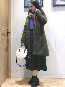 「ドレスキップ」｜「アイテム（その他アウター）」を使った、おるたんさん（レディース・162cm）の冬コーディネート