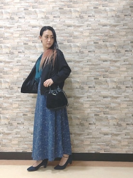「ドレスキップ」｜「アイテム（ブルゾン）」を使った、おるたんさん（レディース・162cm）の秋コーディネート