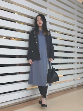 「ドレスキップ」｜「アイテム（ブルゾン）」を使った、おるたんさん（レディース・162cm）の冬コーディネート