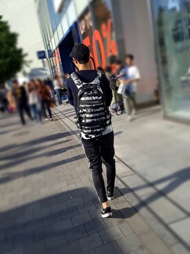 「CASPER JOHN（キャスパージョン）のアイテム（帽子）」を使った、Shunさん（メンズ・180cm）の春コーディネート