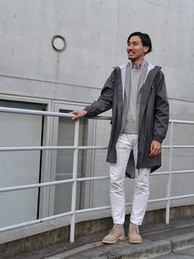 「グレーコーデ」｜「アイテム（その他アウター）」を使った、takuma_suzukiさん（メンズ・183cm）の冬コーディネート