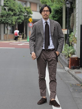 「アイテム（ネクタイ）」を使った、takuma_suzukiさん（メンズ・183cm）の夏コーディネート