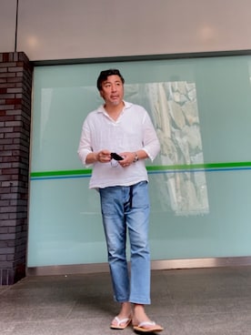 「アイテム（その他シューズ）」を使った、つさん（メンズ・177cm・50代）の夏コーディネート