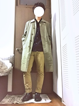 「LEE」｜「アイテム（トレンチコート）」を使った、yu_sei.さん（メンズ・173cm）の秋コーディネート