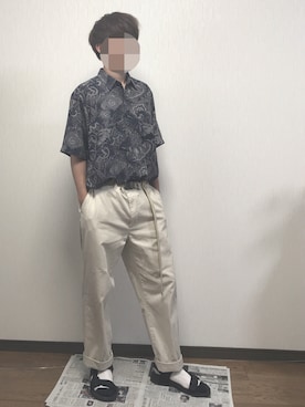 「HANES（ヘインズ）のアイテム（シューズ）」を使った、yu_sei.さん（メンズ・172cm）の春コーディネート