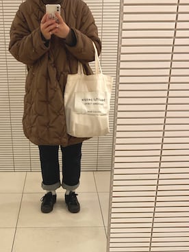 「beautiful people」｜「アイテム（ダウンジャケット/コート）」を使った、Ryokaさん（レディース・155cm）の冬コーディネート