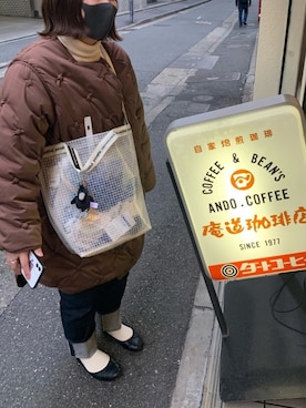 「beautiful people」｜「アイテム（ダウンジャケット/コート）」を使った、Ryokaさん（レディース・155cm）の冬コーディネート