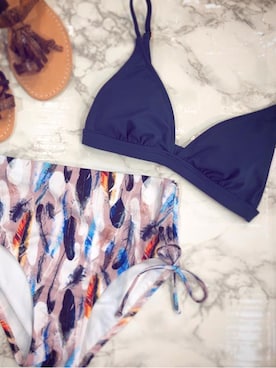 「フェザー」｜「アイテム（水着/着物・浴衣）」を使った、PEAK&PINEプレスさん（レディース・163cm）の夏コーディネート