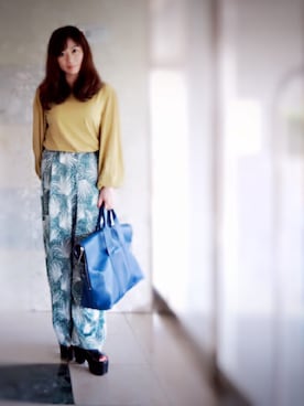 「DRIES VAN NOTEN（ドリスヴァンノッテン）のアイテム（スラックス）」を使った、ヨウコさん（レディース・161cm）の夏コーディネート