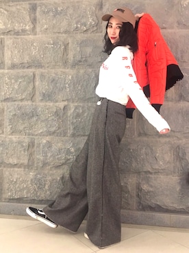 「シンプルおしゃれが好き」｜「アイテム（ナイロンジャケット）」を使った、れいちぇるさん（レディース・167cm）の秋コーディネート