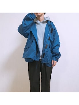 「UNIQLOU」｜「アイテム（ブルゾン）」を使った、ヨシハさん（メンズ・172cm）の冬コーディネート