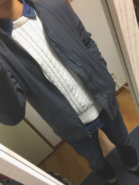 「TIMELY WARNING（タイムリーワーニング）のアイテム（ナイロンジャケット）」を使った、yossy さん（メンズ・171cm）の冬コーディネート