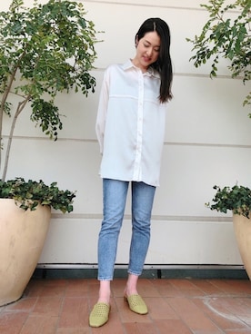 「メッシュパンプス」｜テラスモール湘南さん（レディース・163cm）の春コーディネート