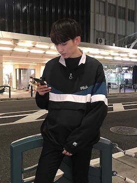 「韓国好きな人と繋がりたい」｜「アイテム（その他アウター）」を使った、こへさん（メンズ・174cm）の冬コーディネート