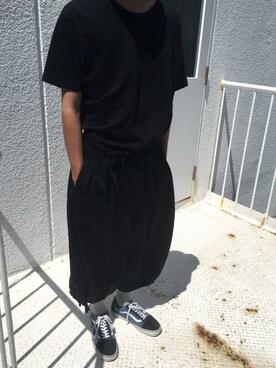 「アイテム（スラックス）」を使った、joyoshidaさん（メンズ・183cm・20代）の夏コーディネート