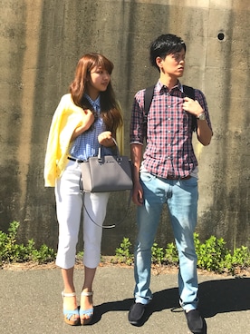 「grove（グローブ）のアイテム（その他アウター）」を使った、Akinaさん（レディース・160cm）の春コーディネート