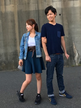「お祭り」｜「アイテム（ジャケット/アウター）」を使った、Akinaさん（レディース・160cm）の秋コーディネート